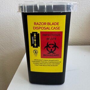 H&N Beauty Razor Blade Disposal Case Sharps Container Biohazard Single Use